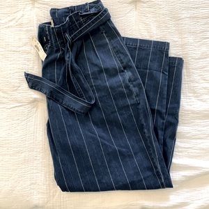 NWT J. Crew Paper Bag Stripe Pants